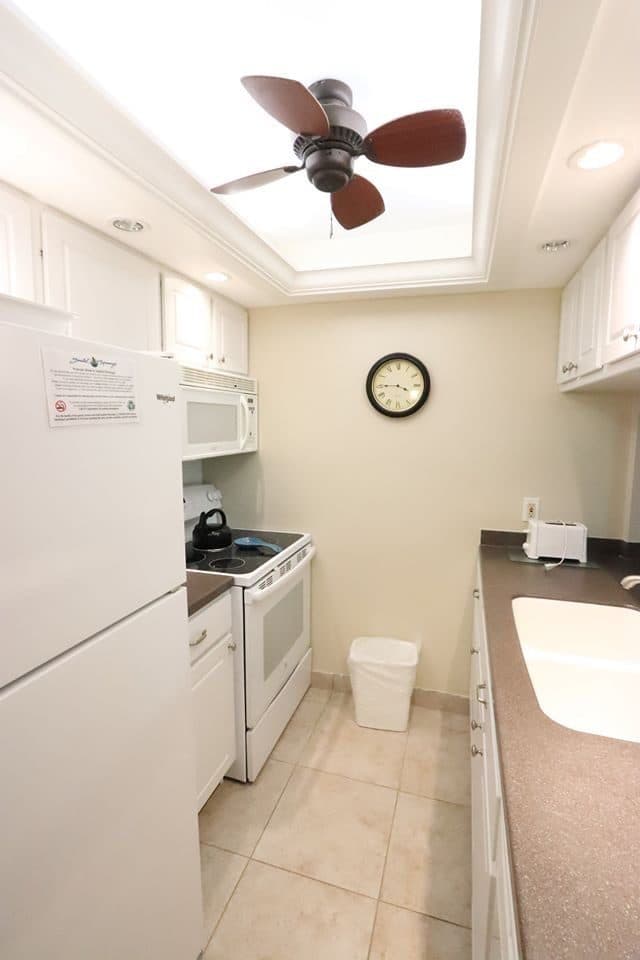 Small dated galley kitchen