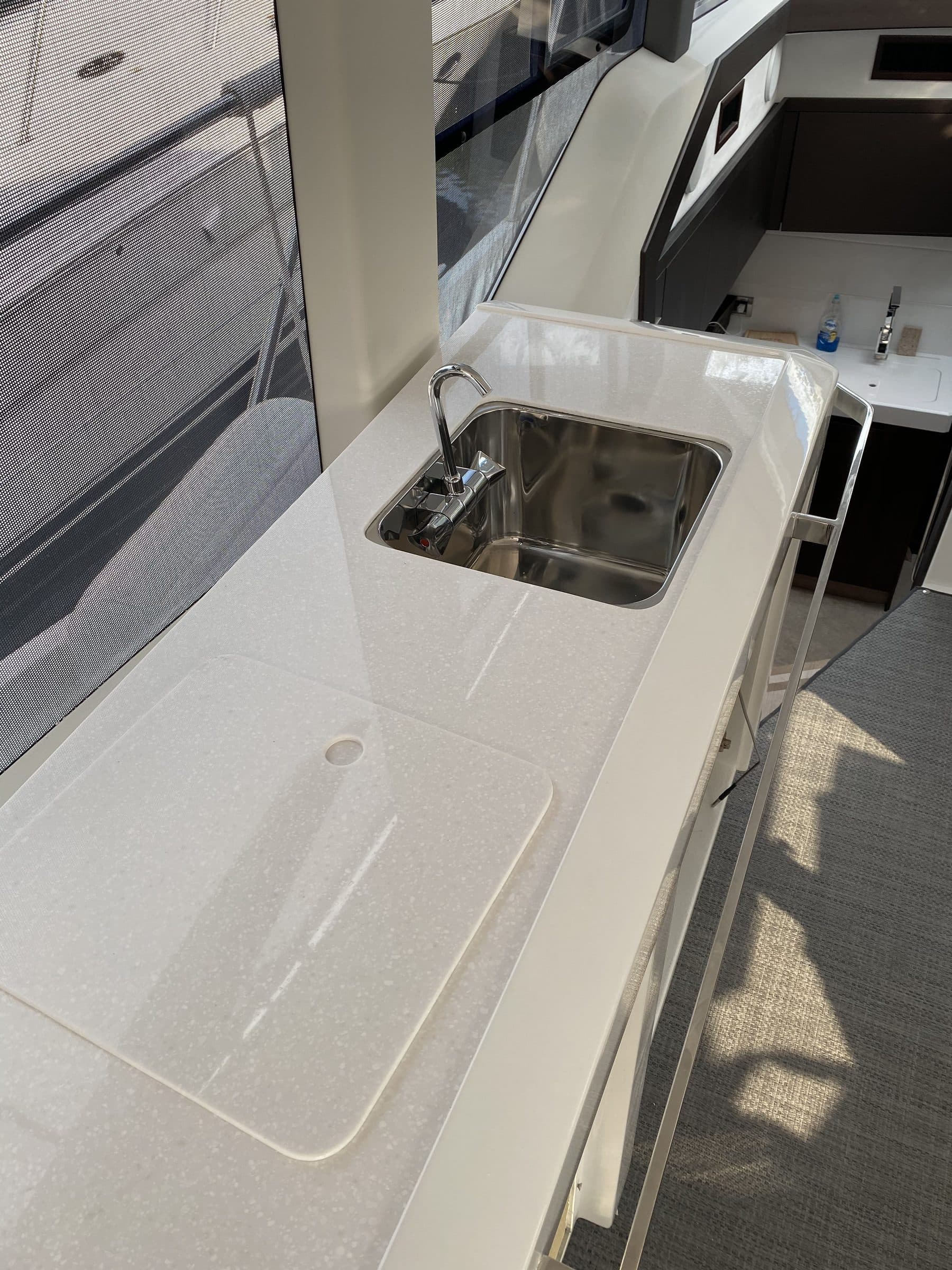 Boat galley sink and countertop