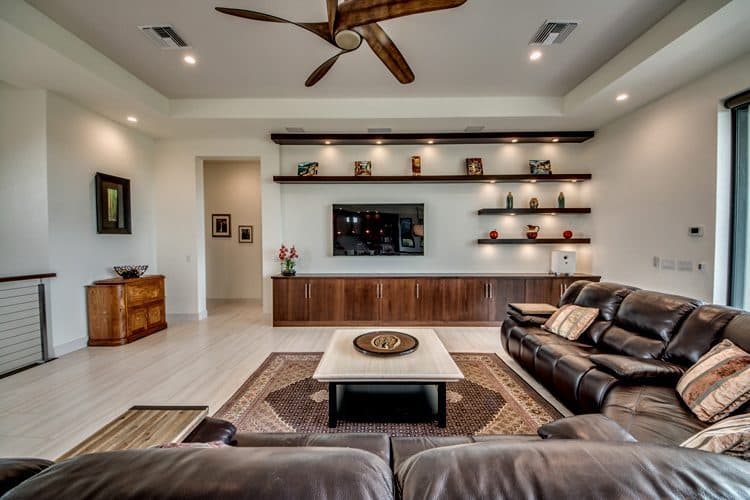 Living room built-in entertainment center