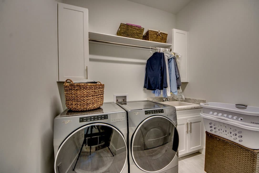 Mudroom and laundry room combination